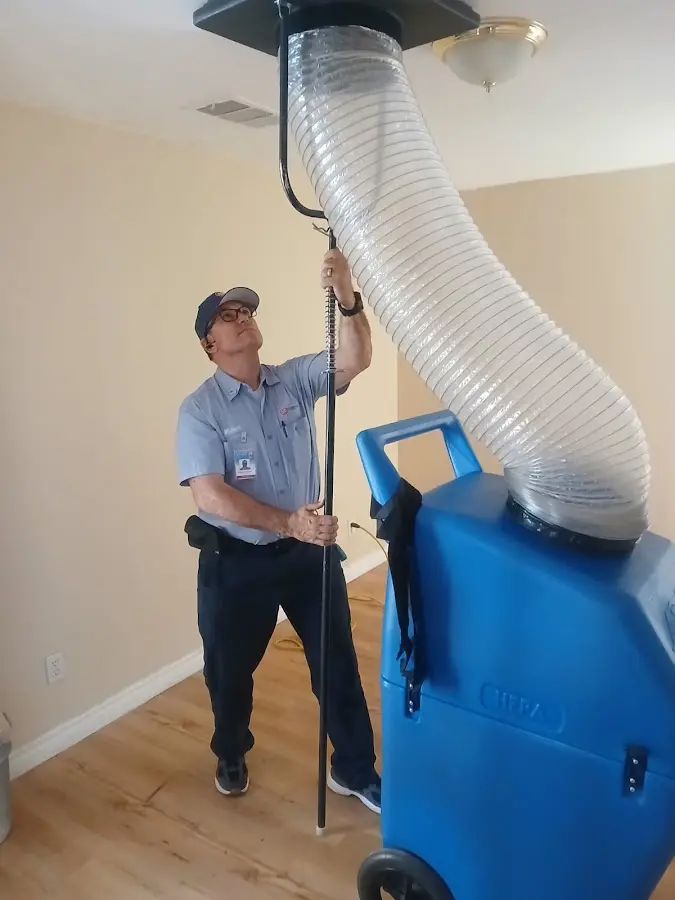 HVAC Installation technician using HEPA equipment in Homewood